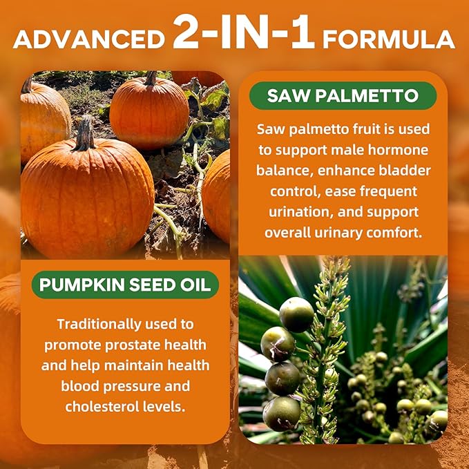 Pumpkin Seed Oil Gummies with Saw Palmetto, Organic Pumpkin Seed Oil Supplement, High-Purity Extract for Hair Growth, Skin Health, & Immune Support, Raspberry Flavor, 120 Count