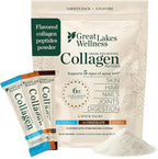Great Lakes Wellness Collagen Peptides Powder for Skin, Hair, Nails, Joints & Digestion - Variety Flavors - Quick Dissolve Hydrolyzed, Non-GMO, Kosher - 6 Sticks - Packaging May Vary