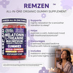 Clean Nutra Melatonin Gummies L Theanine Magnesium Valerian Root Lemon Balm Chamomile Vitamin C Gummy Saffron Sleep Aid Calm Vitamin B6 Stress Relief Hibiscus Relax Mood Happy Supplement Men Women