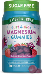 Nature's Truth Magnesium Gummies for Kids | Glycinate & Citrate | 50 Count | Mixed Berry Flavor | Vegan, Non-GMO & Gluten Free Supplement