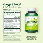 Energy & Mood Supplement – Boost Energy & Reduce Fatigue, Support Relaxation – 150 Capsules – Non-GMO, 3rd Party Tested – Innervis Nutrition