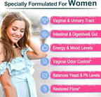 Vaginal Probiotics, PH Balance for Women, 70 Billion CFUs Womens Probiotic for Vaginal health, Urinary, Odor Control, Flor, Ph Balance & Hormone, with Prebiotic & D-Mannose - Shelf Stable, 60 Caps