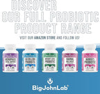 BIGJOHNLAB® - Probiotics for Weight Management & Bloating - 6 Probiotic Strains - Prebiotics - Key Ingredient Cayenne & Green Tea - Supports Gut Health - Weight Management for Women & Men - 30 CT