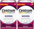 Centrum Multivitamin for Women, Multivitamin/Multimineral Supplement with Iron, Vitamin D3, B Vitamins and Antioxidant Vitamins C and E, Gluten Free, Non-GMO Ingredients - 120 Count (Pack of 2)
