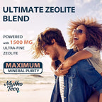 2300 MG Zeolite Detox Capsules - Activated Charcoal & Bentonite Clay, Highly Absorbable Full Body, Liver & Gut Cleanse, Zeolite Clinoptilolite（90 Capsules）