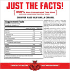 MuscleMeds Carnivor Mass Anabolic Beef Protein Gainer, Vanilla Caramel, 10 Pounds