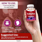 VAITE Tribulus Terrestris Gummies 1000 mg – 60 Chewable Gummies – Vegan, Sugar-Free, Gluten-Free, Non-GMO – Plant-Based Daily Formula – No Water Needed – Easy-to-Take Supplement Format