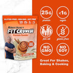 Fit Crunch Tri-Blend Whey Protein, Keto Friendly, Low Calories, High Protein, Gluten Free, Soy Free (18 Servings, Cinnamon Twist)