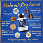 Fertility Supplements for Men Prenatal Vitamins - Zinc, Maca, Ashwagandha, L Arginine Plus Natural Extracts - Conception for Him Male Fertility Support Supplement - 4-Month Supply, 240 Pills
