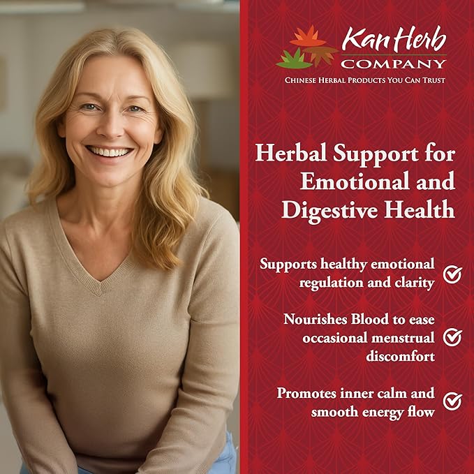 Kan Herbs Company Relaxed Wanderer – Traditional Chinese Herbal Formula to Support Mood, Digestion, and Menstrual Balance, Nourishes Blood, Eases Occasional Tension and Fatigue, 2 fl oz