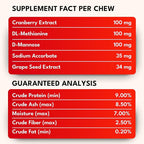 Cranberry Chews for Dogs – UTI Support & Bladder Support – Cranberry Supplement for Dogs – Dog Kidney Support – Urinary Tract & Bladder Control (90 Soft Chews)