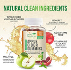 Apple Cider Vinegar Gummies - Sugar Free - Apple Cider Vinegar Powder 1000mg Per Serving - Max Strength ACV Gummy Vitamins - B12 & The Mother - Metabolism & Energy Support - Keto & Vegan - 60 Gummies