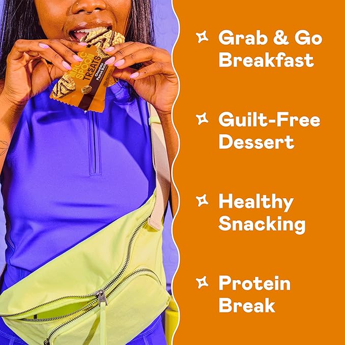 Magic Spoon Treats - 8 Gluten Free Protein Bars, Chocolate Peanut Butter - High Protein Gluten Free Snack - Sugar & Grain Free Protein Cereal Bar - Low Carb & Keto Friendly - Healthy Snacks