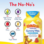 L’il Critters Gummy Vites No Sugar Added Daily Gummy Multivitamin for Ages 2+ Toddlers & Kids, Vitamin C, D3 for Immune, Strawberry and Orange Flavors, 100 Gummies