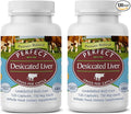 Perfect Supplements – Perfect Desiccated Liver – 120 Capsules – Undefatted Beef Liver – Natural Source of Protein, Iron, Vitamins A & B – 2 Pack