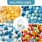 ASEVAT 8 Pack 3.4 oz Travel Pill Bottles - White Food Grade Plastic with Screw Caps & Labels, Small Pill Organizer for Pills, Vitamins, Capsules