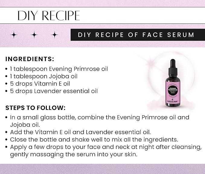 Earth N Pure Evening Primrose Oil for Skin, Hair and Nails Care | Cold Pressed | 15 ML