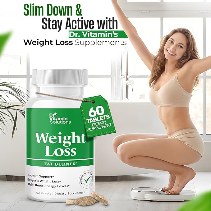 Fat Burner for Women & Men - Weight Loss Supplements with Green Tea Extract, Chromium, Vitamin B6 - Energy Booster, Belly Fat Burner & Appetite Suppressant Diet Pills - 60 Tablets