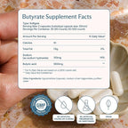 BodyBio Butyrate - Postbiotic for Gut Health, Digestive Support, Bloat, Gas & Constipation Relief, Leaky Gut Repair - Sodium + Butyric Acid Supplement for GI Wellness