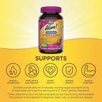 Nature’s Way Alive! Zero Sugar Women's Gummy Multivitamins, Energy Metabolism*, Hair, Skin, Nails*, B-Vitamins, No Sugar Alcohols, Plant-Based Sweeteners, Strawberry Flavored, 80 Gummies