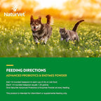 NaturVet – Advanced Probiotics & Enzymes - Plus Vet Strength PB6 Probiotic | Supports and Balances Pets with Sensitive Stomachs & Digestive Issues | for Dogs & Cats (1 lb)