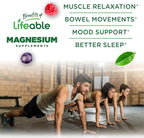 Lifeable Magnesium Citrate Gummies Sugar Free | Great Tasting Magnesium Supplement Gummies for Adults | Vegan, Non GMO Magnesium Gummy | for Men & Women | for Muscle Relaxation | 60 Count