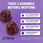 LITTLE DEATH Deep Sleep Gummies, 60 Pcs. – 50 mg. Magnesium, Ashwagandha, Chamomile, Vitamin B6 – Raspberry Flavor – Melatonin Free, Sugar Free, Vegan, Made in USA