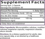 Bronson Sambucus Elderberry with Zinc & Vitamin C Triple Immune Support Complex Immune & Antioxidant Protection, Non-GMO, 60 Vegetarian Capsules