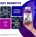 Vitamatic Grape Seed Extract Gummies – Plant-Based Botanical Extract – Natural Grape & Black Currant Flavor – Vegan, Non-GMO – Herbal Supplement – 60 Gummies - 2 Pack