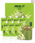 Melon Protein Shake, 15g Protein & 7g High Fiber, Low Sugar, Keto-Friendly Meal Replacement powder with Cookie Crunch & Oat Crunch Balls (7 Packs, 1.41 oz Each)