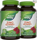 Nature's Way Zinc Gummies, Adult & Kids 9+ Immune Support Gummies*, 100% Daily Value per Serving, Mixed Berry Flavor, 120 Chews (Set of 2)