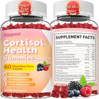 Cortisol Gummies - Cortisol Supplements for Women & Men with Ashwagandha, Magnesium, L-theanine for Cortisol Balance, Support Relaxation, Energy, Zzz, Mixed Berry Flavor, 60Ct