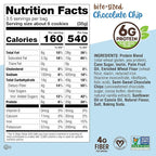Lenny & Larry's The Complete Crunchy Cookie, Chocolate Chip, 6g Plant Protein, Vegan, Non-GMO, 4.25 Ounce Pouch (Pack of 6)