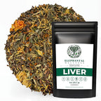 Elephantal Wellness Liver Herbal Tea – Supports Liver Detox, Repair & Resilience | Milk Thistle, Artichoke Leaf, Dandelion Root & Burdock | Caffeine-Free Loose Leaf Herbal Tea – 2oz, 20 Servings