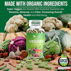 Made with Organic Fruits & Veggies Capsules-Superfood Vegetable Vitamin Supplement for Women & Men-Blend of Fruits and Greens for Daily Health.Fruits and Vegetables Supplements (30-Day Supply)