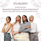 SIGNIFY NATURE Bioactrin Vaginal Probiotics for Women - Bacterial Vaginosis & Yeast Infection Treatment - BV Probiotic - pH Vaginitis Support-56 Pills