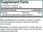Bronson Selenium 200 mcg – Yeast Free Chelated Amino Acid Complex - Essential Trace Mineral with Superior Absorption, 250 Vegetarian Capsules