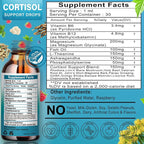 Cortisol Supplement for Women - 19-in-1 Liquid Cortisol Supplement w/Ashwagandha Magnesium L-theanine Phosphatidylserine Herbs - High Absorption Hormone Balanced for Women Drops - Sleep Focus, Non-GMO