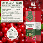 HERBAMAMA Cranberry Supplement Tincture - Vegan Urinary Tract Support for Men and Women with Cranberry Extract - Non-GMO, Alcohol & Sugar-Free Kidney Support Supplement, 84-Day Supply