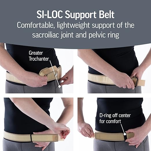 OPTP SI-LOC, SI Joint Belt for Women, Sacroiliac Belt, Lower Back Support Belts for Men, Low Back & Pelvic Pain Relief - Large/Extra Large