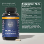 Primal Harvest 2 Pack, Primal Sleep, 120 Capsules with Valerian Root, L-Tryptophan, GABA, Chamomile, and Melatonin 3mg