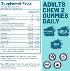 Sugar Free Chlorophyll Gummies, Vitamin B12 Zinc - Natural Deodorant*, Supports Healthy Skin & Body Detox*, Immune & Digestion Support, Chewable Chlorophyll Supplement for Women - 60 Count