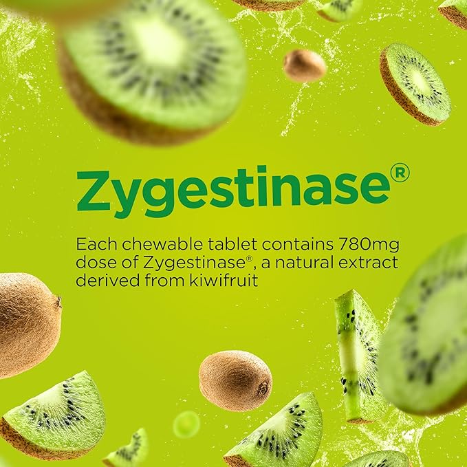Kiwisoothe Chewable Tablets for Digestive Wellness - Tasty Kiwifruit Flavored Extract for Debloating for Women & Men - Supports Bowel Regularity & Bloating Relief - Gluten & Lactose Free, GMO-Free