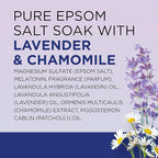 Dr Teal's Epsom Salt Soak, Lavender & Chamomile, 3 lbs | Pack of 2 | Sleep Blend | With Melatonin | Essential Oils