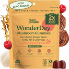 WonderDay Extra Strength Mushroom Gummies – Sugar Free Lion’s Mane, Cordyceps, Reishi & Chaga Supplement for Adults – Mood Boost, Energy, Focus, Immune Support & Gut Health – Vegan, Non-GMO (60 Count)