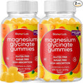 BionerLab Magnesium Glycinate Chewable Gummies (600mg) for Kids & Adults Women Men - Vegan Complex with Calcium Potassium Vitamin D B6 L-Theanine - Sugar & Gluten Free - Orange Flavor