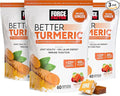 Force Factor Better Turmeric Joint Support Supplement for Extra Strength Joint Health, Featuring HydroCurc Turmeric Curcumin with Black Pepper for Superior Absorption, Fruit Splash, 180 Soft Chews