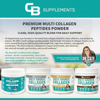 CB Supplements NSF Certified for Sport Multi Collagen Protein Powder Bone, Skin, Hair, and Joint Support | Hydrolyzed Collagen Supplements (58 Servings (Pack of 1), Unflavored)