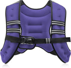ZELUS Weighted Vest, 6lb/8lb/12lb/16lb/20lb/25lb/30lb Weight Vest with Reflective Stripe for Workout, Strength Training, Running, Fitness, Muscle Building, Weight Loss, Weightlifting