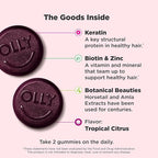 OLLY Heavenly Hair Gummy, Supports Healthy Hair, Keratin, Biotin, AMLA, Chewable Supplement, 30 Day Supply - 60 Count